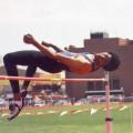 Djuvane Browne'04 at a track and field meet.